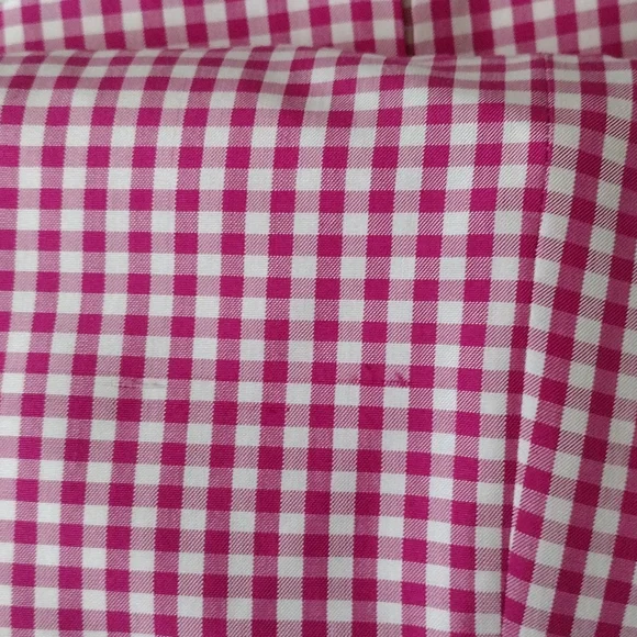 Talbots Petites Pure Silk Gingham Check Pants Size 4 - Picture 8 of 8